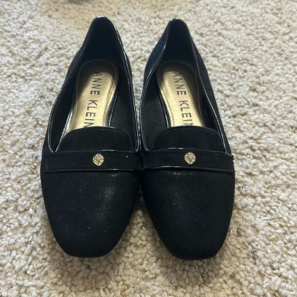 Anne Klein iflex Black shimmer Loafers - Picture 1 of 6